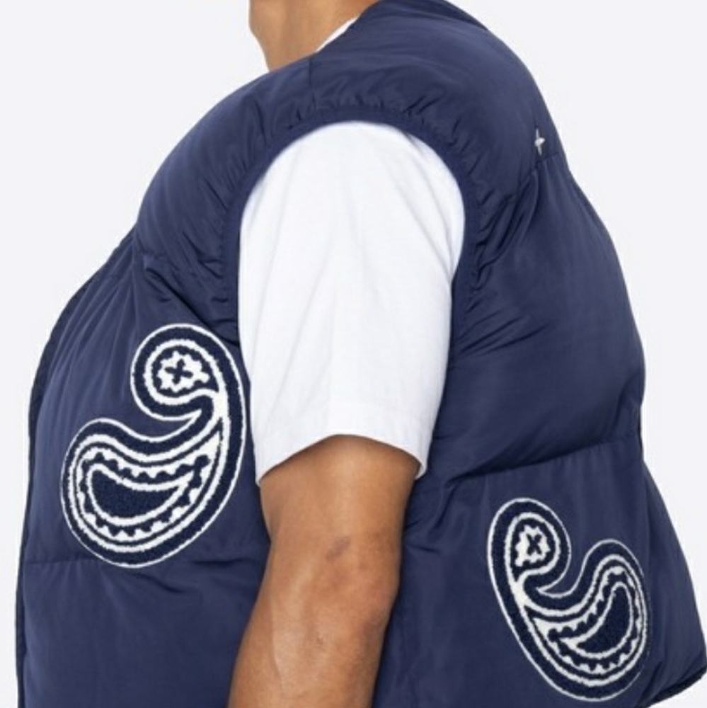 Navy Reversible Puffer Vest